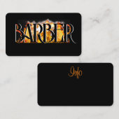 理容師ショップのロゴ/名刺 名刺 (正面/裏面)