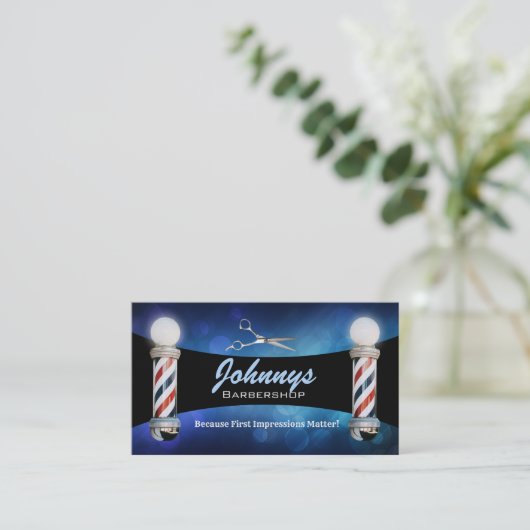 理容師ショップの名刺 名刺 (スタンド正面)