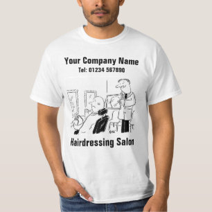 理容師ショップまたは整髪用サロン漫画 Tシャツ