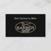 理容師ショップアポイントメント名刺テンプレート 名刺 (正面)