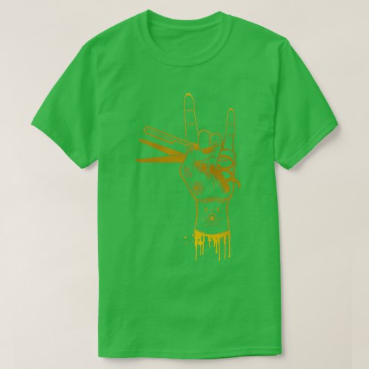 理容師ショップアート5 Tシャツ (デザイン正面)