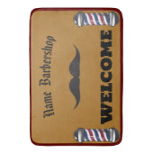 理容師ショップウェルカムバーバーショップヘアスタイルDIY名 バスマット (正面縦)