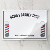 理容師ショップカスタムポール看板 ペーパーパッド (折り畳み)