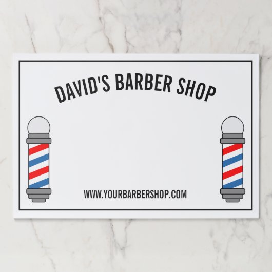 理容師ショップカスタムポール看板 ペーパーパッド (正面)