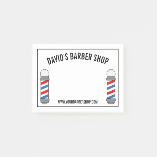 理容師ショップカスタムポール看板 ポストイット (正面)