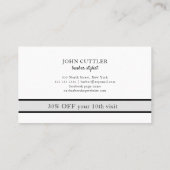 理容師ショップカスタムロゴ名顧客パンチ ロイヤリティカード (裏面)