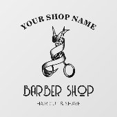 理容師ショップカスタム編集可能ウィンドウの固定 ウィンドウサイン (シート)