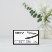 理容師ショップカミソリーメンズヘアロイヤリティパンチ ロイヤリティカード (スタンド正面)