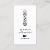 理容師ショップカミソリ&バラフラワータトゥーバーショップ 名刺 (裏面)