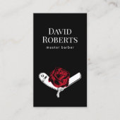 理容師ショップカミソリ&バラフラワータトゥーバーショップ 名刺 (正面)