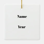 理容師ショップカルテットクリスマスオーナメント セラミックオーナメント (裏面)