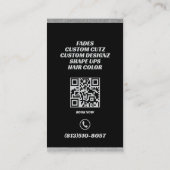 理容師ショップクラウンウィングスパークリロゴプロフェッショナル 名刺 (裏面)