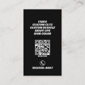 理容師ショップクラウンロゴプロフェッショナル 名刺 (裏面)