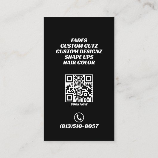 理容師ショップクラウンロゴプロフェッショナル 名刺 (裏面)