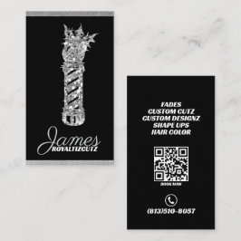 理容師ショップクラウンロゴプロフェッショナル 名刺