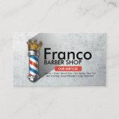 理容師ショップクラウン理容師ポールヘアサロン写真 名刺 (正面)