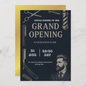 理容師ショップグランドオープニング招待状 シーズンカード (正面/裏面)