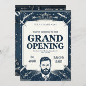 理容師ショップグランドオープニング招待状 シーズンカード (正面/裏面)