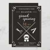 理容師ショップグランドオープニング招待状 招待状 (正面/裏面)