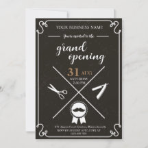 理容師ショップグランドオープニング招待状