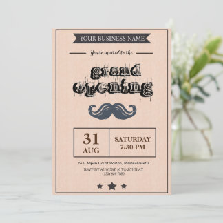 理容師ショップグランドオープニング招待状 招待状