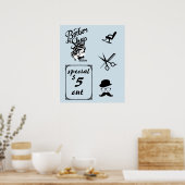 理容師ショップサロンアートプリントポスター ポスター (キッチン)