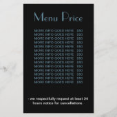 理容師ショップサロンスタイリストヘアフライヤーメニュー チラシ (裏面)