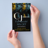 理容師ショップサロンスタイリストヘアフライヤーメニュー チラシ (ハンドル)