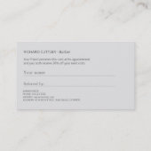 理容師ショップシルバーグレーロゴ紹介テンプレート 紹介カード (裏面)