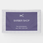 理容師ショップシンプルネイビーグレイ星模様 横断幕 (横)