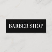 理容師ショップシンプル理容師ライトビジネスカード スキニー名刺 (正面)