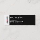 理容師ショップシンプル理容師ライトビジネスカード スキニー名刺 (裏面)