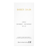 理容師ショップシンプル金ゴールドホワイトプライスリストサービス ラックカード (裏面)