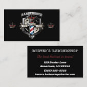 理容師ショップシールドとクラウン 名刺 (正面/裏面)