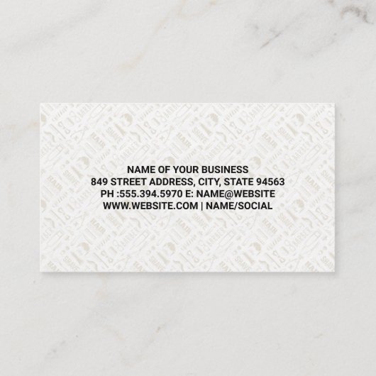 理容師ショップツールパターン 名刺 (裏面)