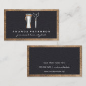 理容師ショップツール | レザー 名刺 (正面/裏面)