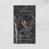理容師ショップツール | 黒大理石 名刺 (裏面)