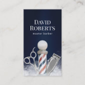 理容師ショップネイビーブループロフェッショナルバーバーショップ 名刺 (正面)