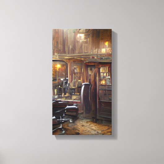 理容師ショップバイKlx キャンバスプリント (正面)