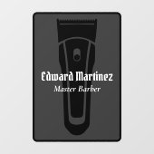 理容師ショップバーバーショップエレクトリックヘアクリッパー ウィンドウサイン (シート)