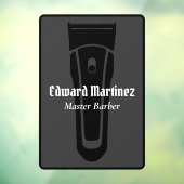 理容師ショップバーバーショップエレクトリックヘアクリッパー ウィンドウサイン (シート3)