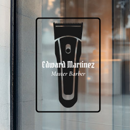 理容師ショップバーバーショップエレクトリックヘアクリッパー ウィンドウサイン