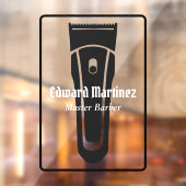 理容師ショップバーバーショップエレクトリックヘアクリッパー ウィンドウサイン (シート2)