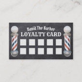 理容師ショップバーバーバーショップヴィンテージシャルボードロイヤリティ ロイヤリティカード (正面)