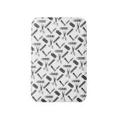 理容師ショップパターン バスマット (正面縦)