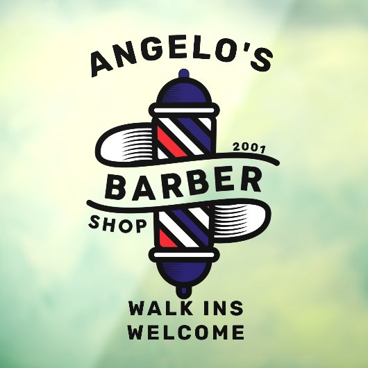 理容師ショップパーソナライカスタマイズズ理容師ポール ウィンドウサイン (シート3)