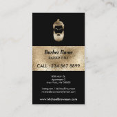 理容師ショップヒップスター金ゴールド きらめく 名刺 (裏面)