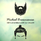 理容師ショップヒバひげ髭ビジネス ウィンドウサイン (シート3)