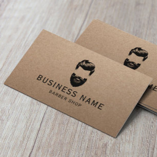 理容師ショップヒードマン美容師クラフト素朴 名刺