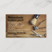 理容師ショップフォトラスティックヘアサロン 男性へ 名刺 (正面)